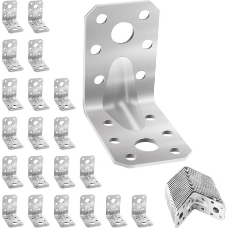 20 pièces - Accessoires d'équerre galvanisée à angle droit de 90 degrés et 505035 (1/5)
