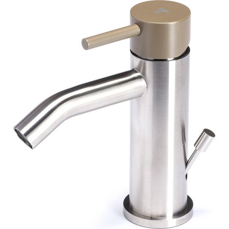 Rubinetto Miscelatore Monocomando Bidet in Acciaio Inox Maniglia Deserto (1/2)