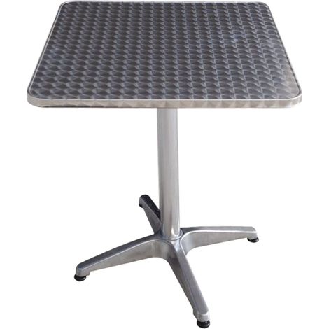 Tavolo Bar Alu Square in alluminio quadrato 60x60xH70 cm Garden Deluxe Collection