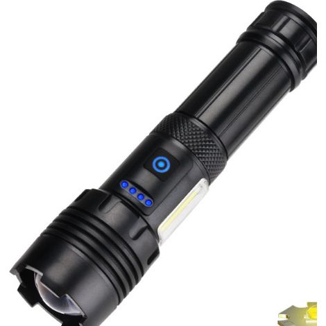 Linterna LED ultrapotente, recargable, 5 modos, superbrillante, de larga duración, resistente al agua IPX3, ideal para camping, senderismo y emergencias [Clase energética A+++]