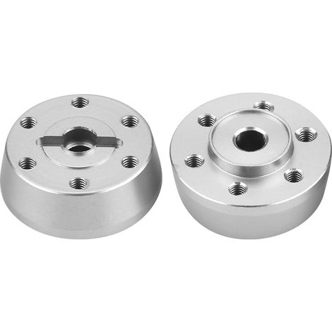 Moyeu hexagonal en alliage d'aluminium pour roue avant de voiture RC Axial Rock Racer 90026 (Argent) (1/5)
