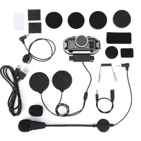 Casque Moto Bluetooth avec Microphone Réduction de Bruit Intelligente Écouteur Sport Motard FM (1/5)