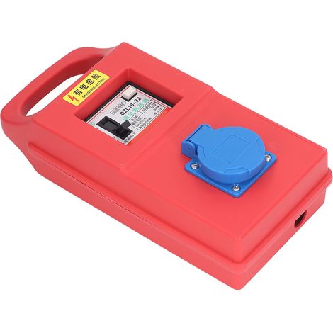 Boîte électrique portable à trois trous pour une utilisation temporaire sur les chantiers de construction, protection IP54, 200-250 V CA. (1/5)