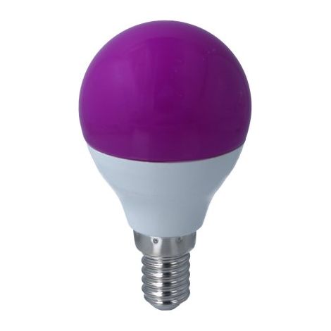 Lampada A Led E14 G45 4W 220V Colore Purple Viola