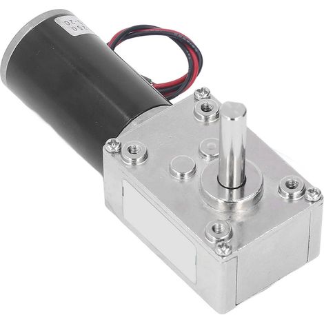 Kleiner Gleichstrom-Getriebemotor, 18 W, große Torsionskraft, reversibler Schneckengetriebemotor mit Selbsthemmung, 12 V DC, 0–5 U/min (1/5)