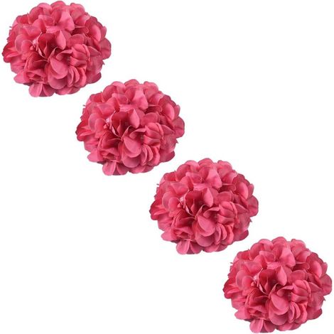 Set di 4 fermatende decorativi con fiori artificiali, stile elegante per la casa e per matrimoni.