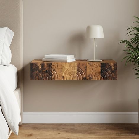 vidaXL Table d'appoint murale Bois ancien 87,5 x 34,5 x 17 cm (1/5)