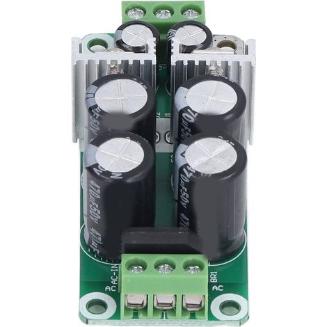 Carte filtre régulateur tension double 12V +/- ampli op 5532 470uF redresseur positif négatif 71x30x25mm (1/5)