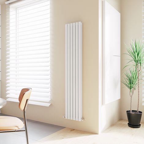 Acezanble Vertical Oval Column Radiator Central Heating Rad 1800x354mm Double White (1/5)