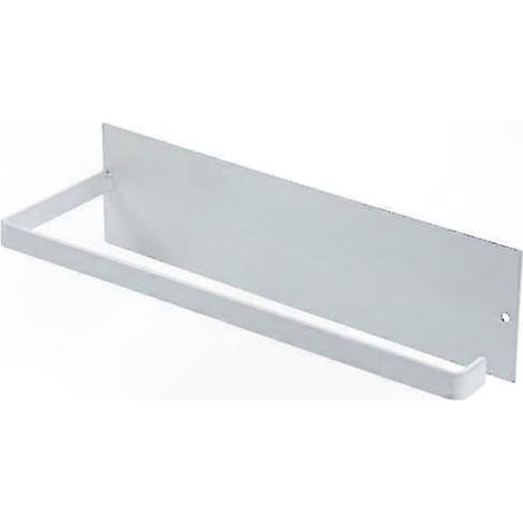 Distributeur d'essuie-tout mural adhésif pour cuisine ou salle de bain, blanc, 26x7,1x6 cm, fixation sans perçage (1/3)