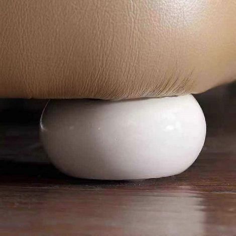 pieds de meubles en bois massif, pieds de meubles ronds en bois blanc, 5 cm de haut, pieds de rechange pour coiffeuse, pieds de meuble pour canapé, pieds de rechange pour banc (blanc). (1/5)
