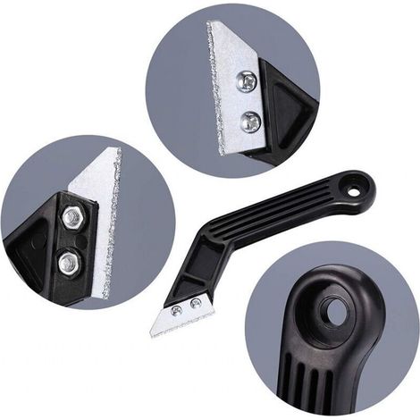 21cm tile grout scraper – Plastic handle, replaceable steel blade with tungsten tip – Professional tool