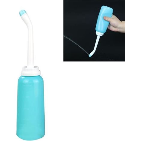 Bidet portable 500ml - Pulvérisateur pour femme - Plastique - Couleur Bleu (1/4)