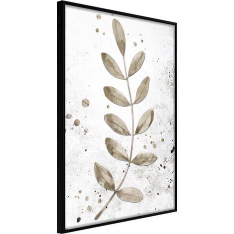 Affiche Murale Encadrée "Dried Twig" 21 x 30 cm Noir