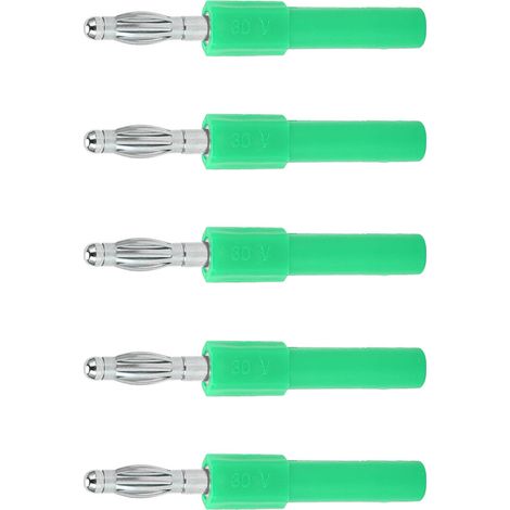 5er-Pack 4-mm-Bananenstecker-Adapter, hohe Konnektivität und gute Leitfähigkeit, 4-mm-auf-2-mm-Konverter, grün (1/5)