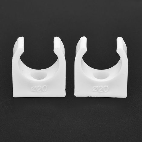 20 fixations étrier en U pour tuyau 16/20/25/32mm, colliers de serrage avec vis (20mm), lot de 20 pièces (1/5)