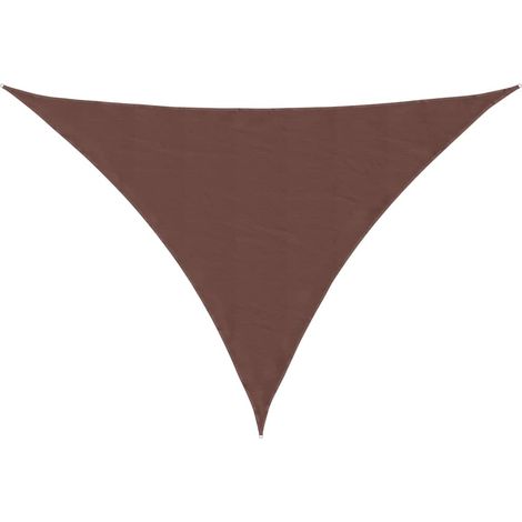 Vela Parasole Telo Ombra Parasole a Vela Oxford Triangolare 4x4x5,8 m Marrone (1/4)