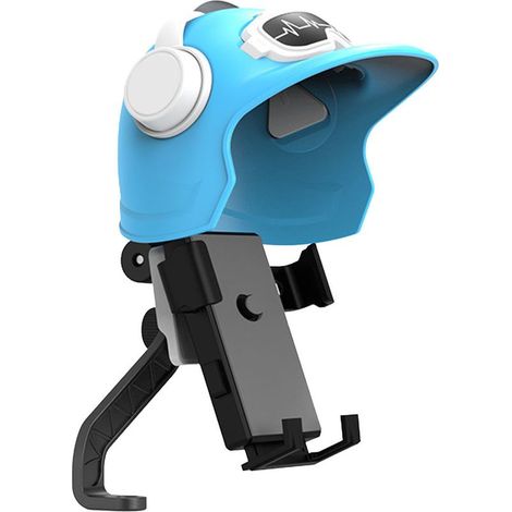 Support de téléphone portable pour casque, étanche, résistant au soleil, support de navigation pour motos, véhicules électriques, modèles de rétroviseurs de vélo, bleu (1/5)