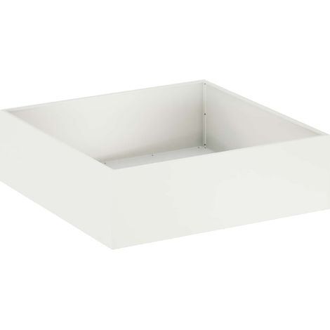 Maison Exclusive - Cache-pot de jardin Blanc 80 x 80 x 30 cm Acier laminé à froid (1/5)