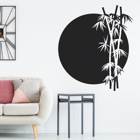 Sticker Mural - Bambou - 27x31 cm - Noir (1/3)