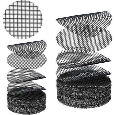 40pcs Tapis drainage – Maille polyester 1,5mm découpable – pour pots de fleurs et bonsaï – 5cm et 10cm (1/4)