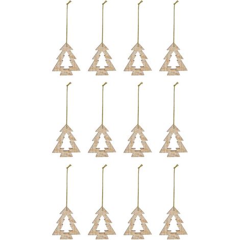 Tasca 12deco 3as 5cm legno - Feeric lights & christmas (1/5)