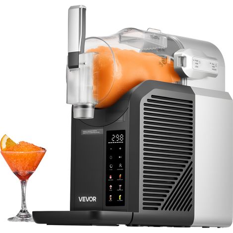 VEVOR Mini Macchina per Bevande Ghiacciate da Casa, Capienza ca. 2 Litri, Macchina per Frullato Slush Senza Ghiaccio con Funzione Autopulizia, Bevande Fredde, 6 Programmi Preimpostati, Uso Domestico