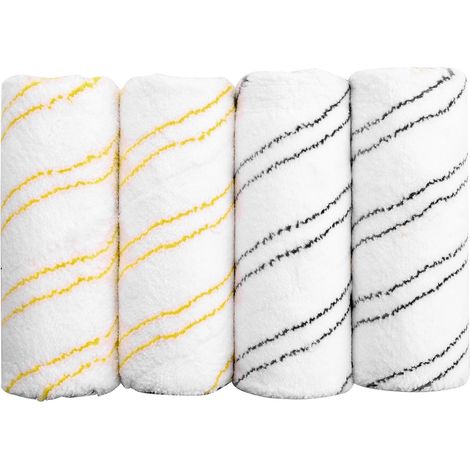 Jeu de 4 rouleaux en microfibre pour nettoyeur de sol électrique – Compatible Karcher FC7 FC5 FC3 FC3D – Lavables en machine à 60°C