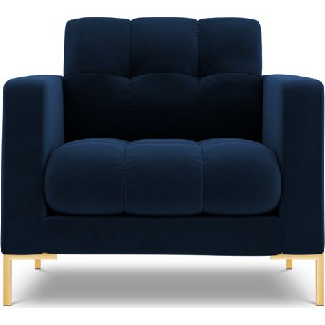 Fauteuil en velours bleu roi (1/5)