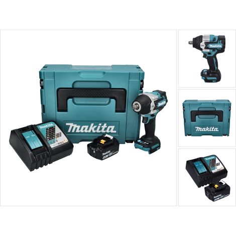 Llave de impacto sin cable Makita DTW 700 RM1J 18 V 700 Nm 1/2" XPT Sin escobillas + 1x batería recargable 4,0 Ah + cargador + Makpac