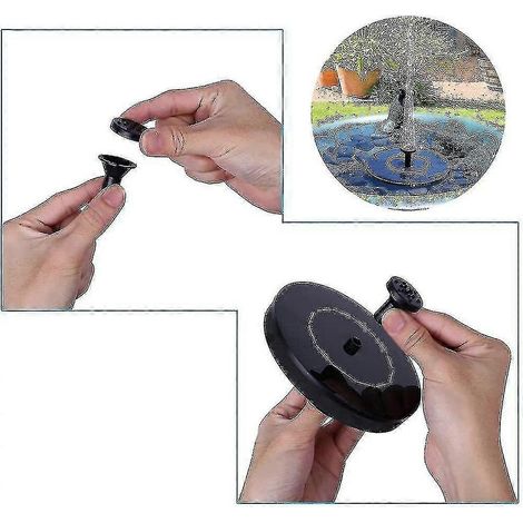 Pompe pour fontaine de jardin flottante solaire 13 cm