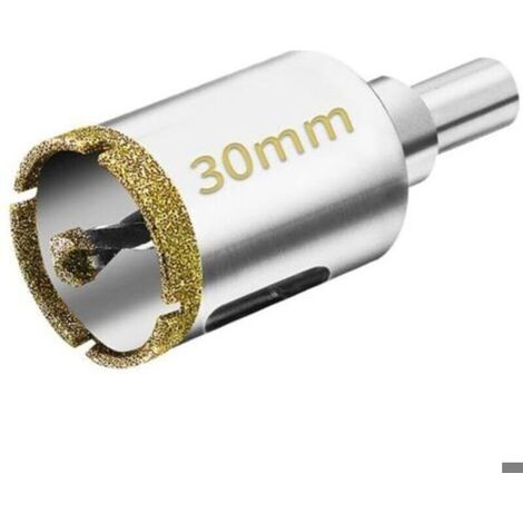 2 pièces Scie Cloche Diamantée 30 mm avec Foret Guidage de Centrage, Scie Cloche Carrelage avec revêtement diamant, Foret trépan D