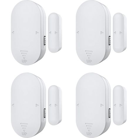 Alarme Porte et Fenêtre, Magnetic Window Door Burglar Alarm 130dB Pour Sécurité Maison, Enfants, Magasin - Facile à Installer (4 Unités) (1/5)