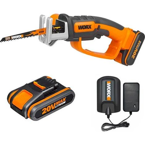 Worx – Scie à métaux sans fil 20V – WG894E – Batterie Li-Ion 2.0Ah – Profondeur de coupe 10mm acier – Lame 150mm pour bois et métal (1/5)