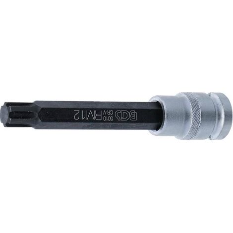 Douille à Embouts 120 mm - 12,5 mm (1/2) Profil Cannelé - Compatible RIBE, Acier, Zones Difficiles - D-Work (1/5)