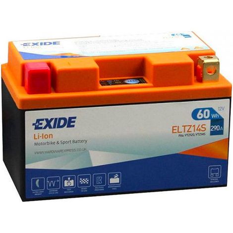 Batterie moto YTZ14S Exide Lithium Li-ion 12V 5AH 290A ELTZ14S YTZ12S