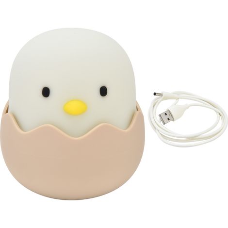 Veilleuse Coquille d'Œuf Poussin 3D Silicone Mignon Lampe de Chevet pour Enfants (1/5)