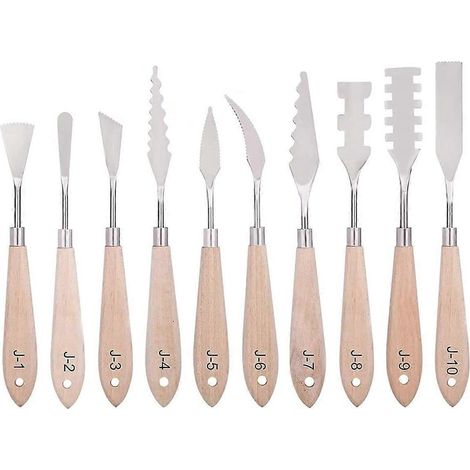 Malmesser-Set - 10-teiliges Spachtel- und Palettenmesser-Malwerkzeug-Set (1/5)