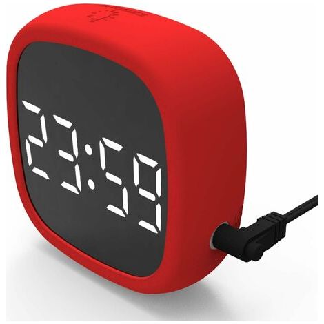 Réveil de voyage numérique avec LED, fonction snooze, mode silencieux, tactile, facile à ranger, magnétique, avec écran. (1/5)