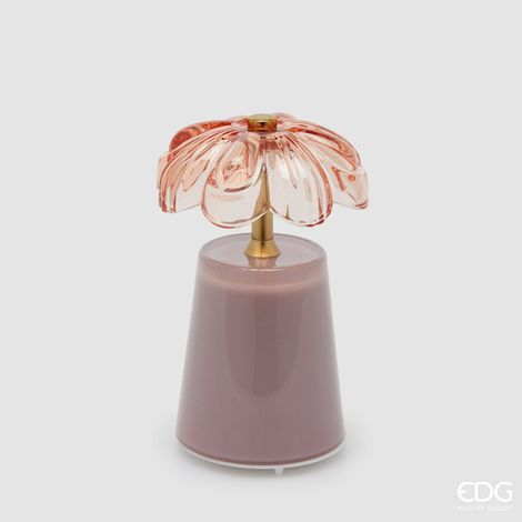 EDG Enzo De Gasperi Lampada da Tavolo Lily H 17,50 Cm D 11 Cm IP20 Pink Scatola Regalo