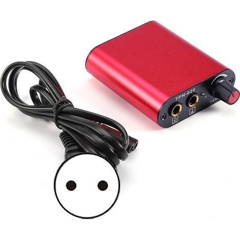 Alimentation Professionnelle pour Machine Tatouage Rotary et Coil - Accessoire Tatoueur Rouge UE (1/5)