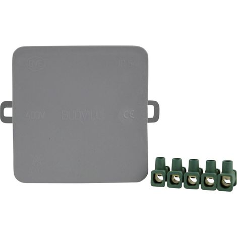 Abzweigkasten Aufputz, IP 54, mit Dosenklemme, 85 x 85 x 40 mm, grau Schalterdosen & Abzweigdosen