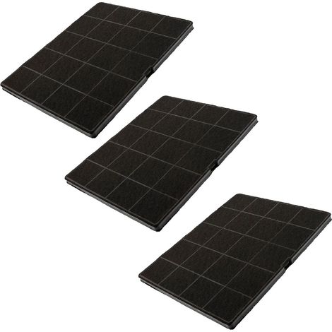 Ersatzteil - Set von drei Kohlefiltern 235X190X10 mm -  - ELECTROLUX, AEG, ARTHUR MARTIN ELECTROLUX, FAURE, PROGRESS, BEST