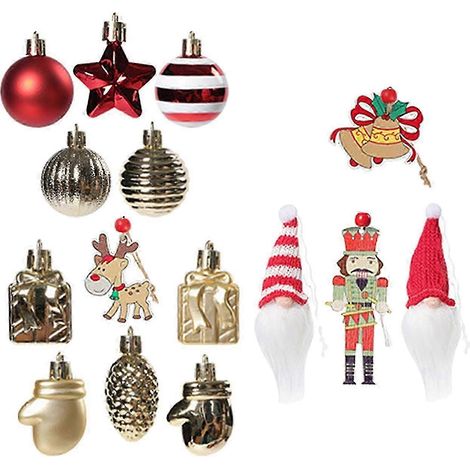 32 boules de Noël décoratives, incassables, pendentifs de Noël (1/5)