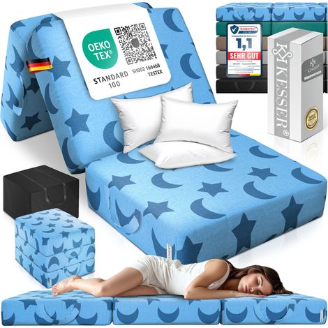KESSER® Klappmatratze, 15 cm - 75 x 195 x 15 cm, Blau (1/5)