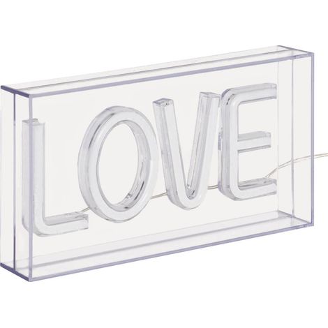 Tube néon à poser led Love rose L 23cm - Atmosphera créateur d'intérieur (1/4)