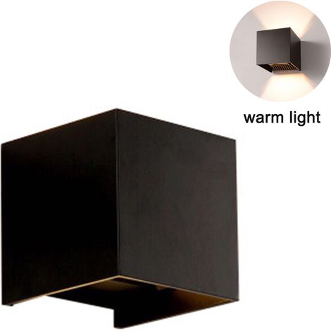 Applique murale LED étanche IP65, faisceau réglable, 12 W, blanc chaud, noir (1/5)
