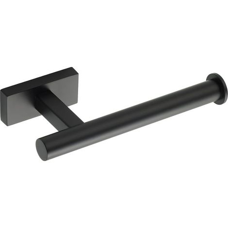 Porte Rouleau Papier Toilette, Longueur 17.6 CM, Papier Toilette Mural pour Salle de Bain/Cuisine, Derouleur Papier Toilette Murale en Acier Inoxydable SUS 304, Durable et Pratique, Noir (1/5)