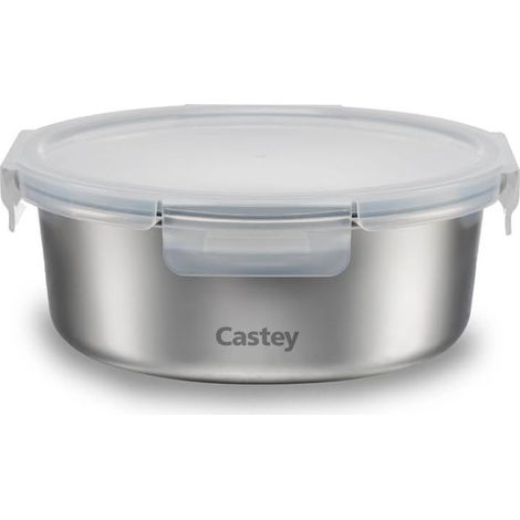 Castey contenitore rotondo acciaio inox ermetico 1500 ml