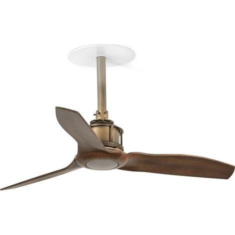 FARO Ventilateur de plafond encastre Ø810 en acier oro vecchio pales ABS noce moteur DC 5 vitesses compatible plafond incline taille S Just Fan S Recess